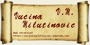 Vucina Milutinović vizit kartica
